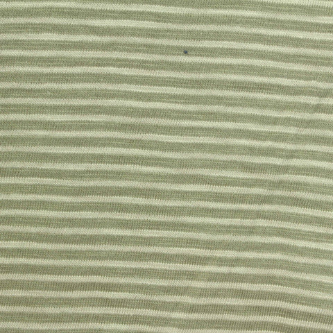 Dark Green Stripe Jersey Knit, Cotton