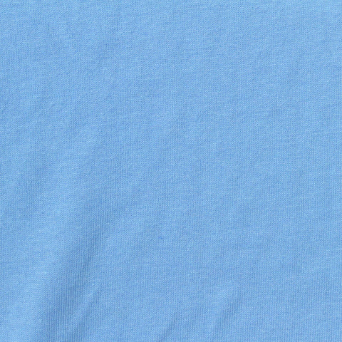Polyester Cotton Blend Jersey Knit Fabric, 165 gsm, 177 cm — Blue