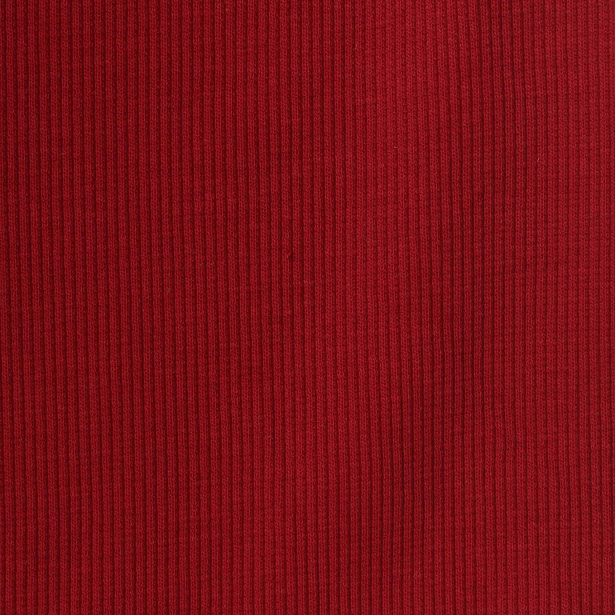 Deep Red Rib Knit, Cotton
