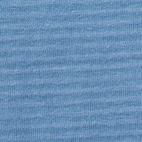 Striped Cotton Polyester Stretch Jersey Knit Fabric, 169 gsm, 181 cm — Blue