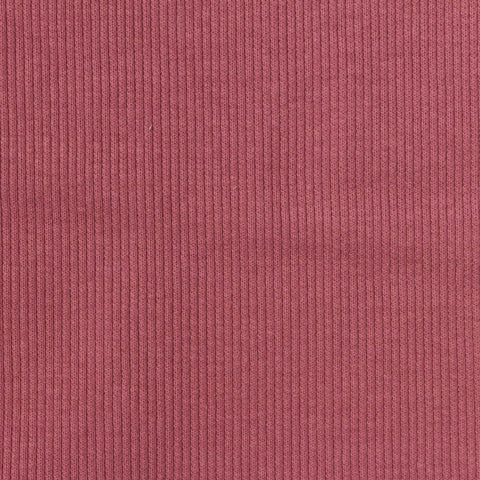 Cotton Stretch Rib Knit Fabric, 351 gsm, 110 cm — Pink