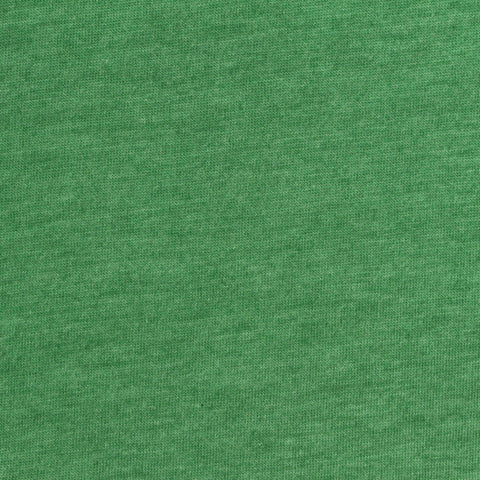 Green Heather Jersey Knit, Poly-Cotton, 145 gsm
