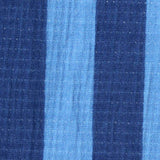 Blue Vertical-Stripe Crepe, Cotton — texture