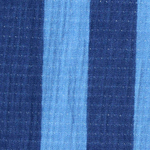 Blue Vertical-Stripe Crepe, Cotton
