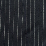 White Vertical-Stripe Interlock Knit, Poly-Viscose