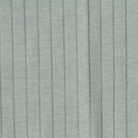 Polyester Cotton Stretch Rib Knit Fabric, 260 gsm, 165 cm — Blue