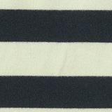Navy Horizontal-Stripe Milk Silk Knit, Polyester — texture