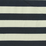 Navy Horizontal-Stripe Milk Silk Knit, Polyester