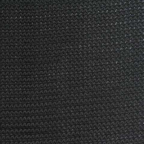 Striped Cotton Polyester Stretch Chunky Knit Fabric, 275 gsm, 155 cm — Black