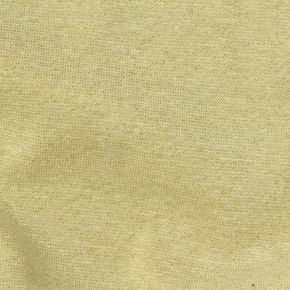 Light Yellow Flecks Rib Knit, Cotton-Nylon