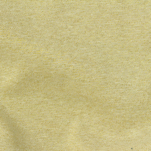 Light Yellow Flecks Rib Knit, Cotton-Nylon