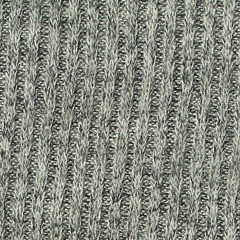 Dark Grey Marl Rib Knit, Viscose-Poly, 200 gsm