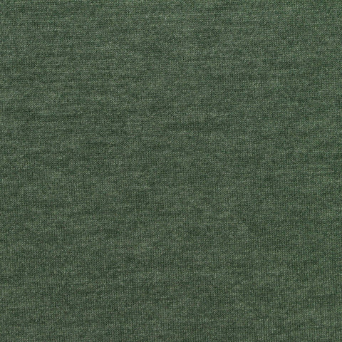 Dark Green Marl Jersey Knit, Poly-Cotton, 135 gsm