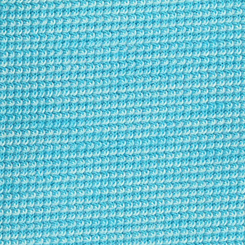 Polyester Cotton Stretch Waffle Knit Fabric, 300 gsm, 155 cm — Blue