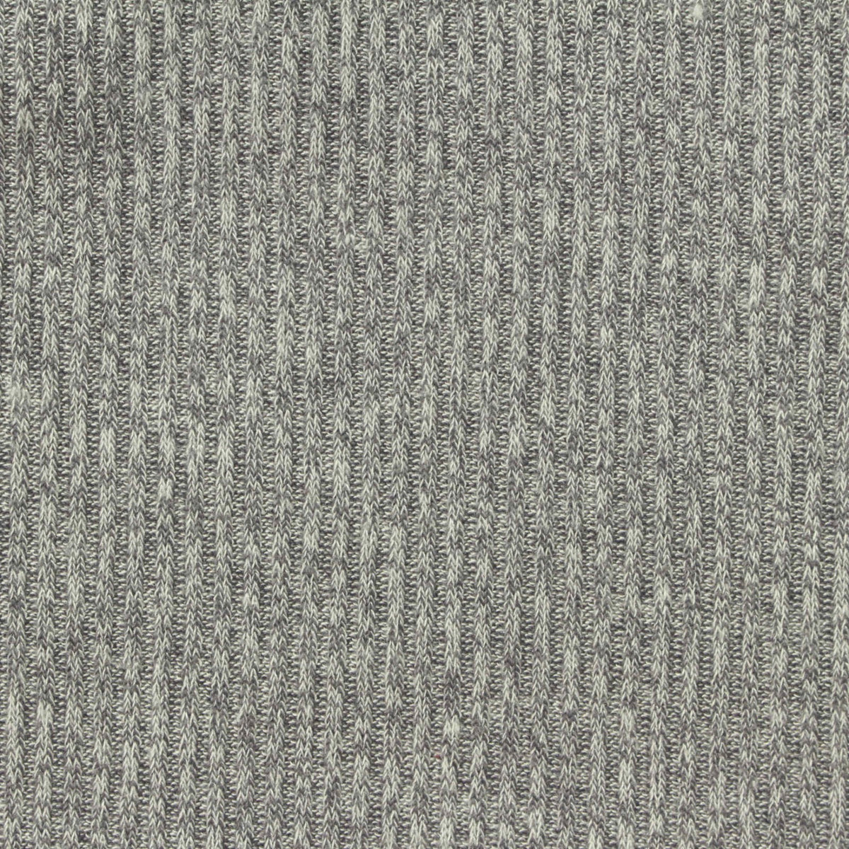 Grey Heathered-Marl Rib Knit, Viscose-Poly, 200 gsm