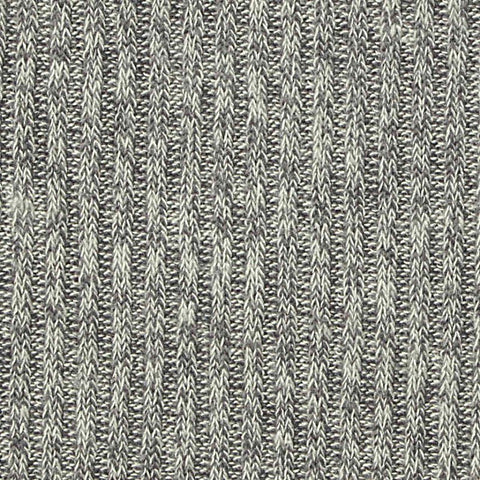 Grey Heathered-Marl Rib Knit, Viscose-Poly, 200 gsm