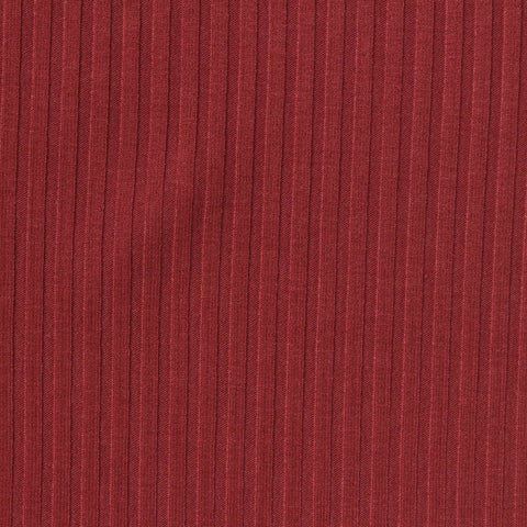 Polyester Viscose Stretch Rib Knit Fabric, 280 gsm, 140 cm — Red
