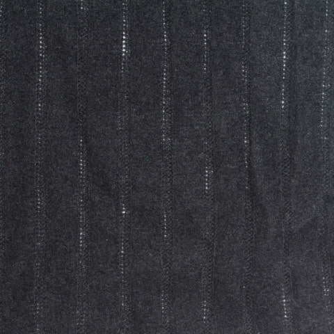 White Vertical-Pinstripe Rib Knit, Poly-Viscose