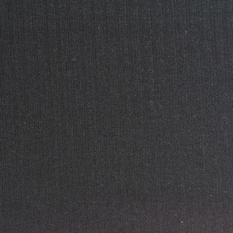 Polyester Viscose Stretch Rib Knit Fabric, 320 gsm, 134 cm — Black