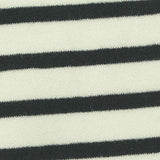 Dark Grey Horizontal-Stripe Scuba Knit, Poly-Cotton — texture