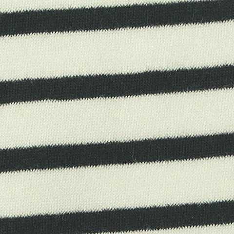 Dark Grey Horizontal-Stripe Scuba Knit, Poly-Cotton