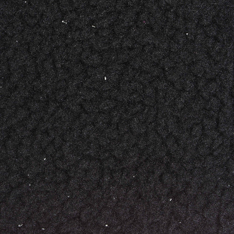 100% Polyester Sherpa Fleece Fabric, 260 gsm, 180 cm — Black