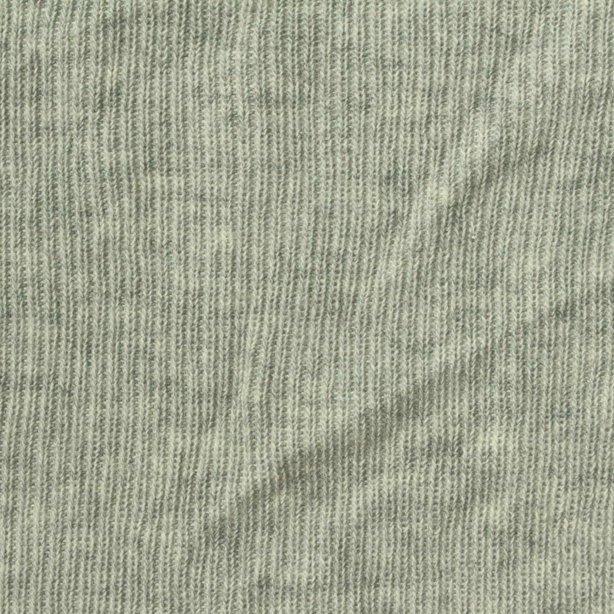 Green Marl Rib Knit, Cotton, 170 gsm