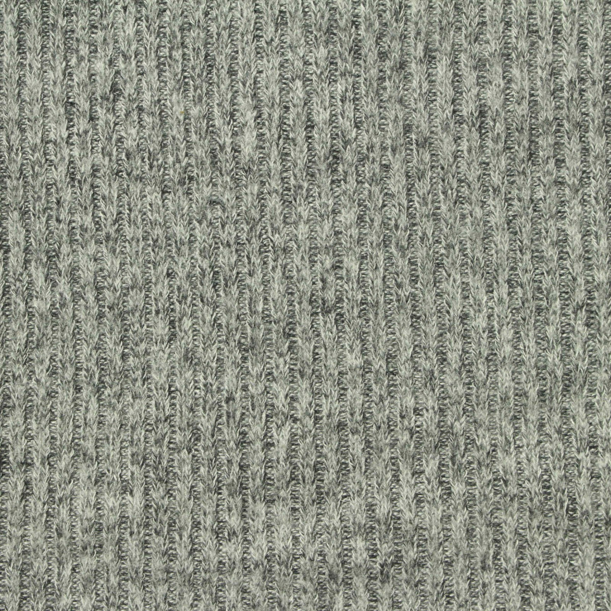 Grey Heather Rib Knit, Viscose-Poly, 200 gsm