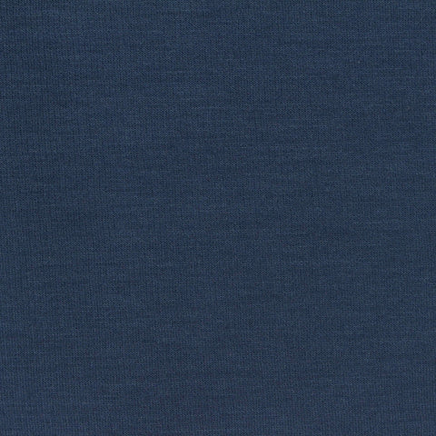 Brushed Polyester Modal Stretch French Terry Fabric, 275 gsm, 185 cm — Navy