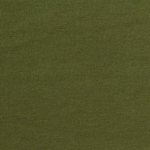 Polyester Cotton Blend Stretch Rib Knit Fabric, 220 gsm, 180 cm — Green
