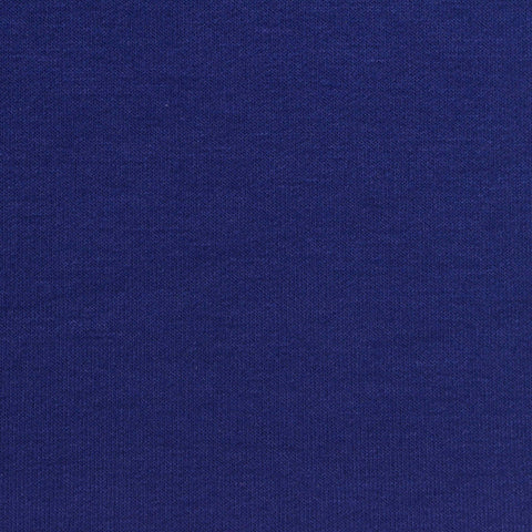 Polyester Viscose Stretch French Terry Fabric, 200 gsm, 168 cm — Navy