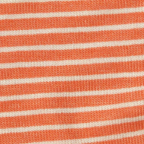 Orange Horizontal-Stripe Jersey Knit, Viscose, 120 gsm