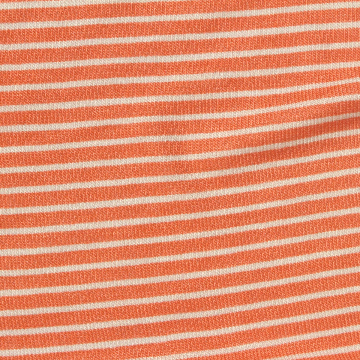 Orange Horizontal-Stripe Jersey Knit, Viscose, 120 gsm