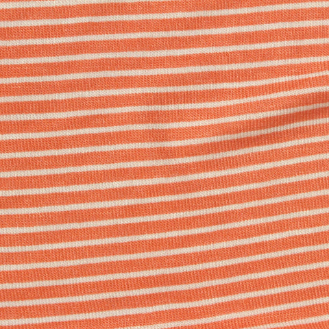 Orange Horizontal-Stripe Jersey Knit, Viscose, 120 gsm