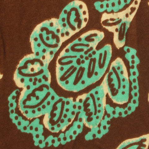 Teal Floral Jersey Knit, Cotton, 125 gsm, 148 cm