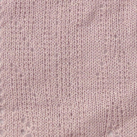 Light Pink Vertical-Eyelet Pointelle Knit, Poly-Viscose