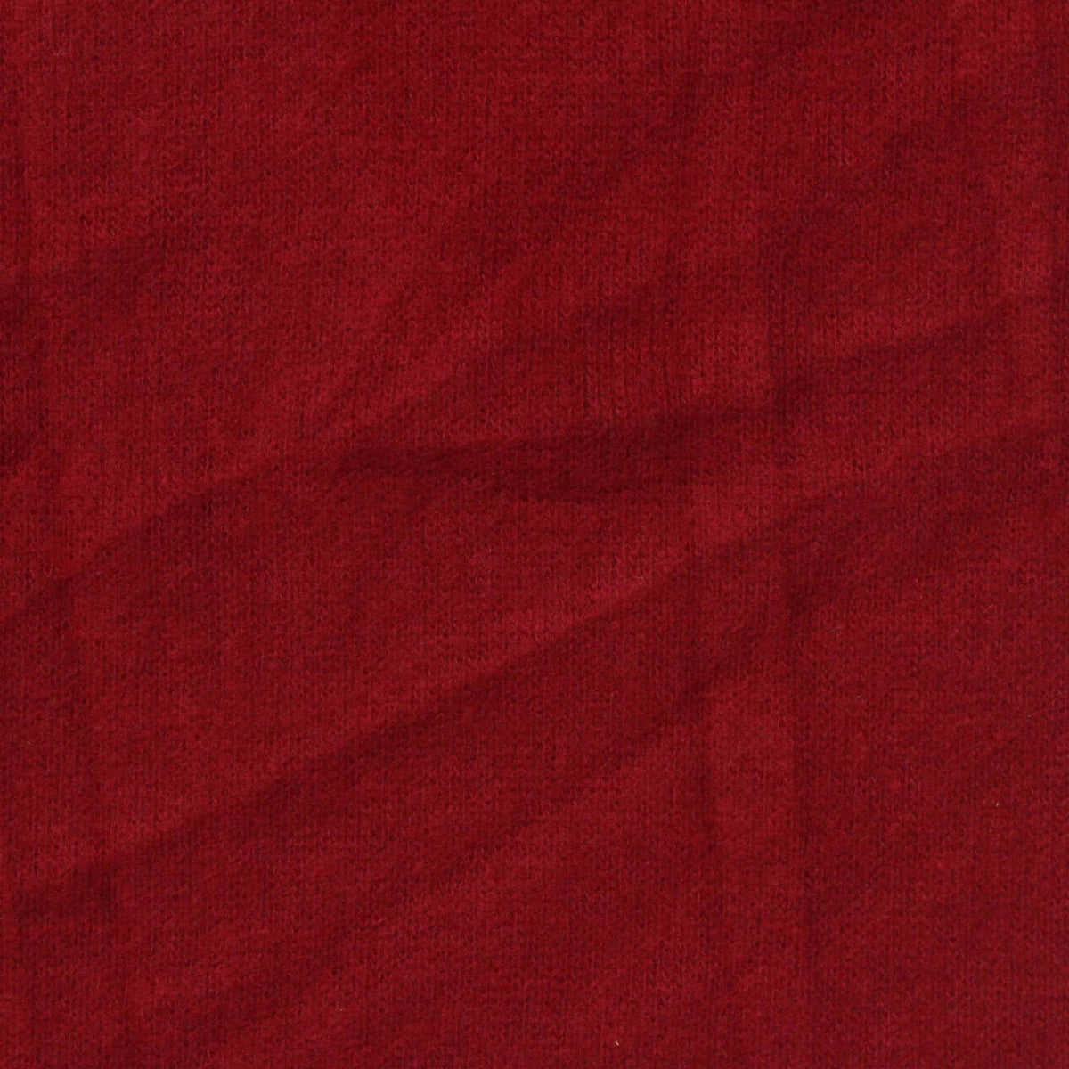 Polyester Viscose Stretch Chunky Knit Fabric, 191 gsm, 165 cm — Red