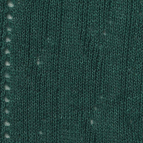 Dark Green Eyelet Pointelle Knit, Poly-Viscose