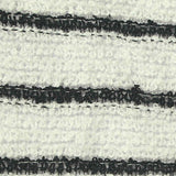 Black Horizontal-Stripe Chunky Knit, Polyester — texture