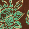 Teal Floral Jersey Knit, Cotton, 125 gsm, 150 cm