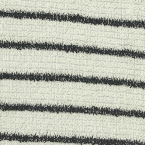 Black Horizontal-Stripe Chunky Knit, Polyester