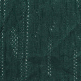 Dark Green Vertical-Eyelet Rib Knit, Poly-Viscose