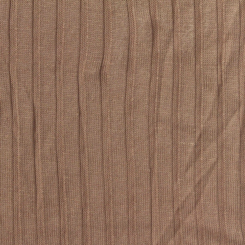 100% Tencel Lyocell Rib Knit Fabric, 145 gsm, 140 cm — Brown