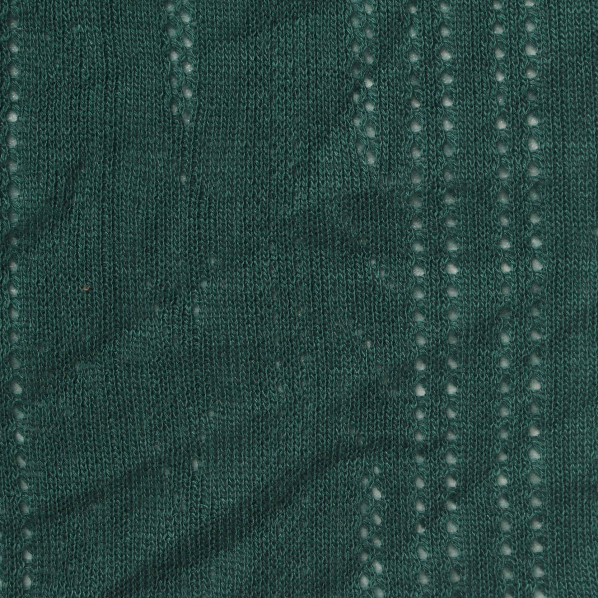 Dark Green Fine-Eyelet Rib Knit, Poly-Viscose