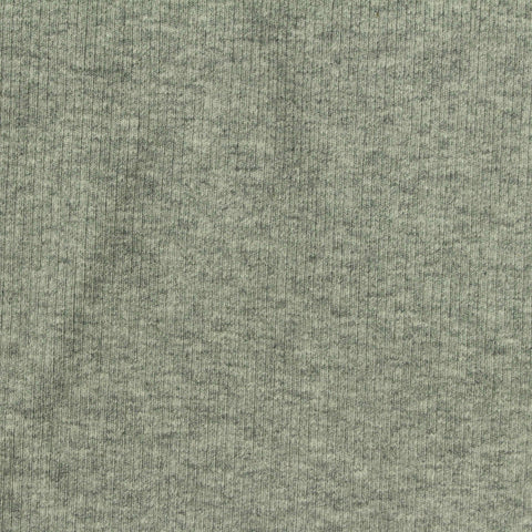 Light Green Heathered-Marl Rib Knit, Cotton, 300 gsm