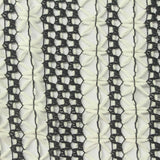 Black Vertical-Stripe Warp Knit, Poly-Cotton