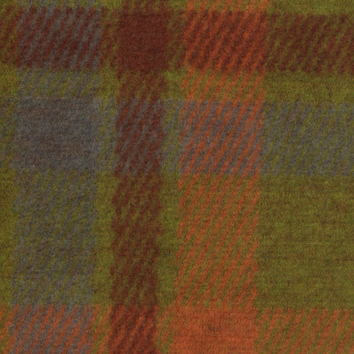 Olive Bold-Plaid Jacquard, Poly-Viscose