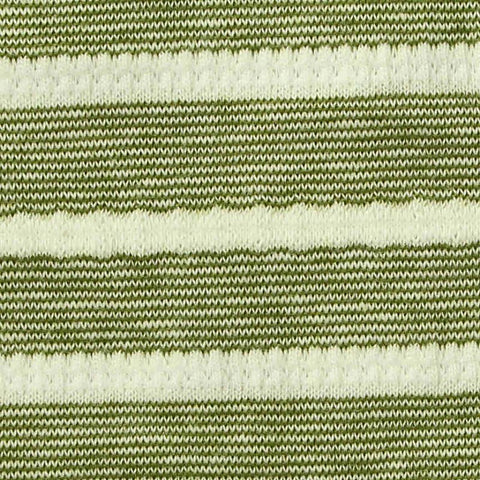 Green Horizontal-Stripe Jersey Knit, Cotton