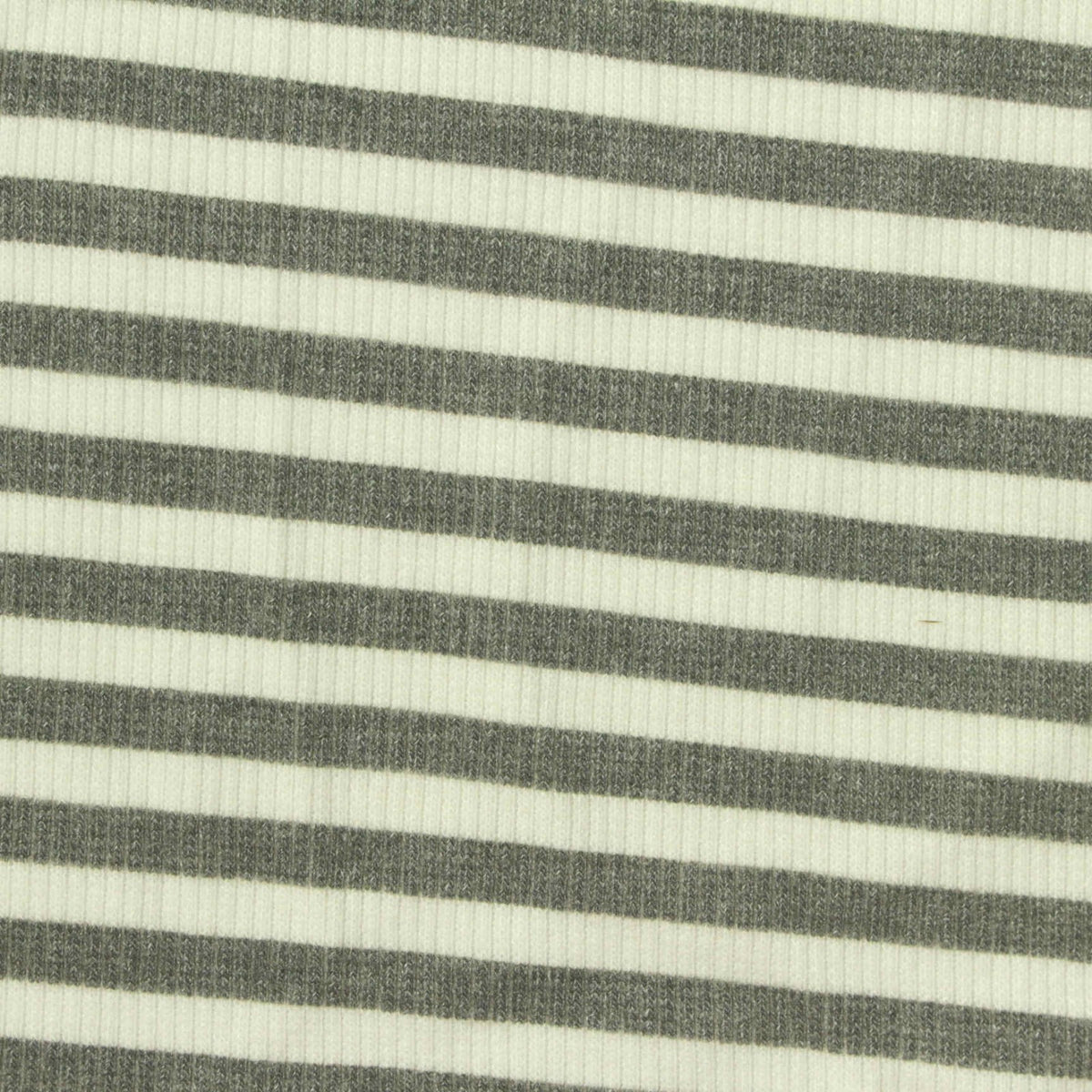 Grey Horizontal-Stripe Rib Knit, Poly-Viscose, 250 gsm