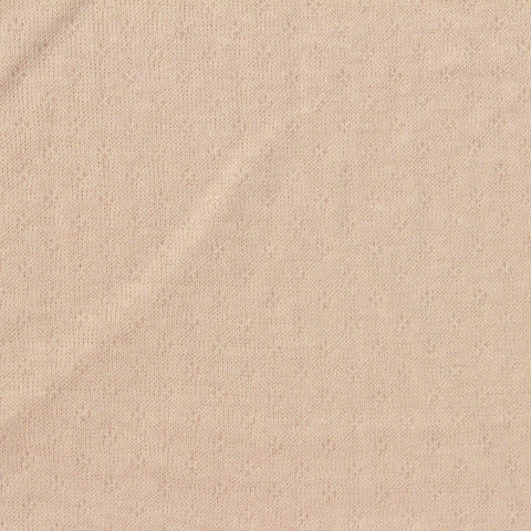 Light Beige Tone-on-Tone Diamond Interlock Knit, Cotton